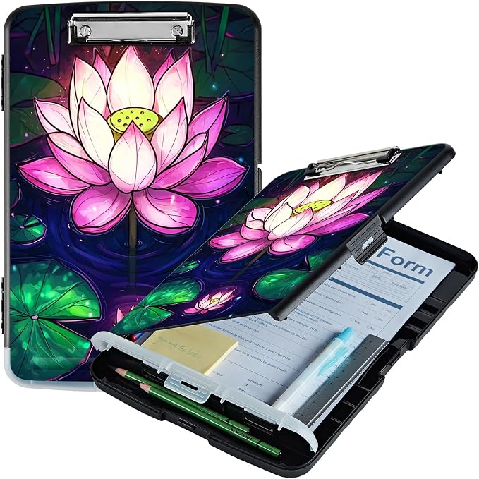Pink Lotus Flower A4 Clipboard by Unknown