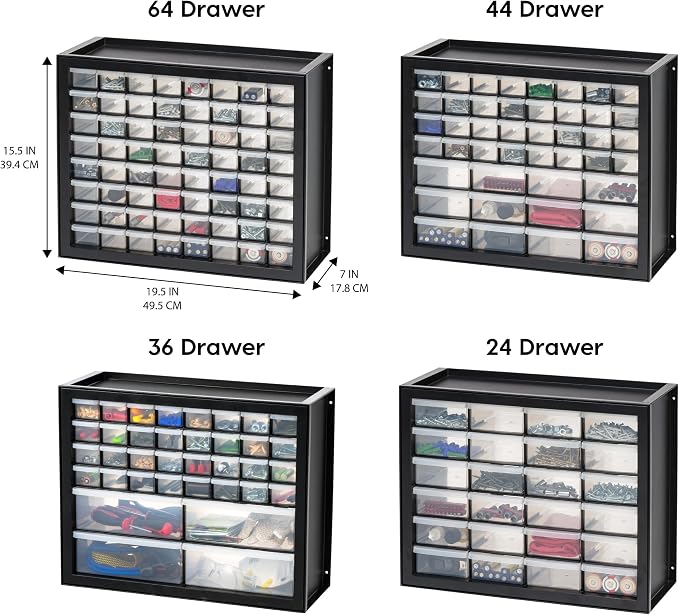 IRIS USA Bead Organizer Drawers, Screw Tool Electronics Hardware Nuts and Bolts - Image 3