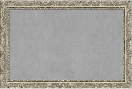 Amanti Art Silver Framed Magnetic Board 24x36 Large Vision Board by AmantiArt