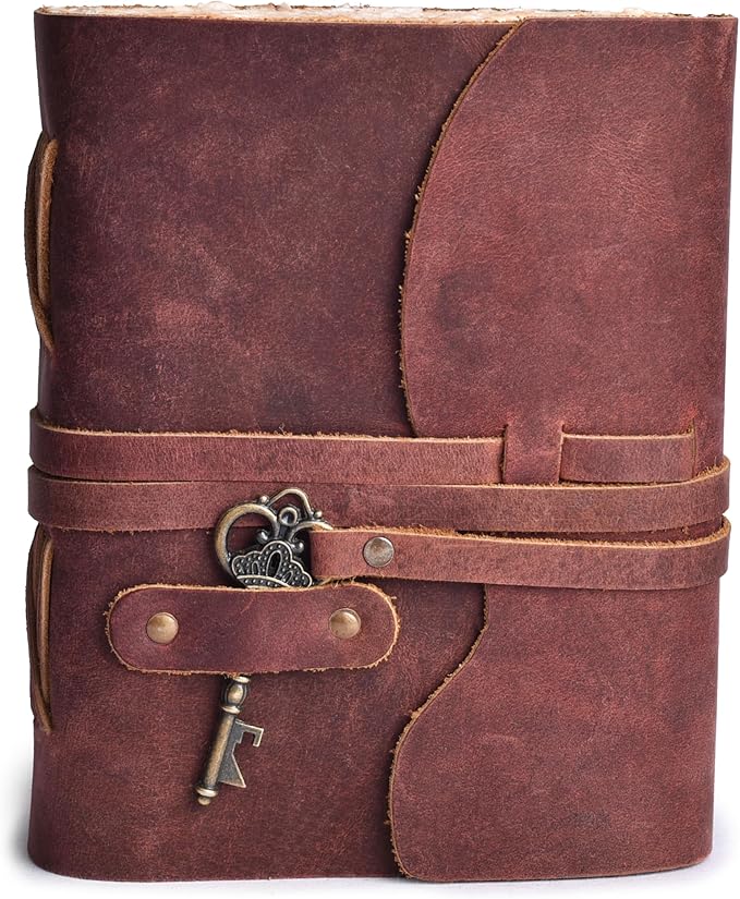 LEATHER VILLAGE Vintage Leather Journal – 200 Handmade Vintage Deckle Edge - Image 2