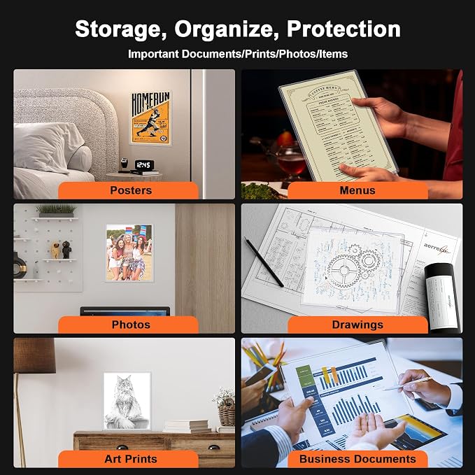 Ndsox 25 Pack 8" x 10" Rigid Print Protectors Clear Hard Plastic Sheet - Image 6