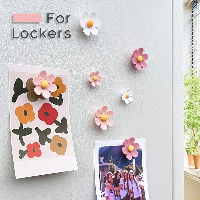 18 pcs - Cute Flower Magnet, Girl Pink Magnet - Image 5