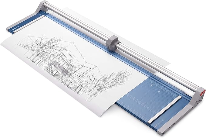 Dahle 558 Professional Rotary Trimmer, 51" Cut Length, 12 Sheet Capacity, Self-Sharpening, Dual Guide Bar, Automatic Clamp, German Engineered Paper Cutter-DeskLoop Office