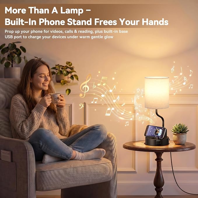 Bedside Table Lamps for Bedroom Set of 2 - Image 5
