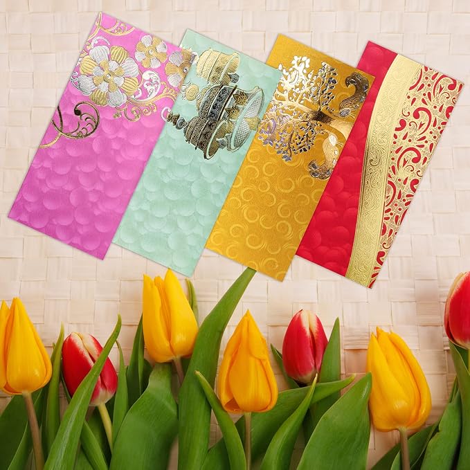 PARTH IMPEX Shagun Gift Envelope Assorted Color Designs | Money Holder Fancy - Image 5