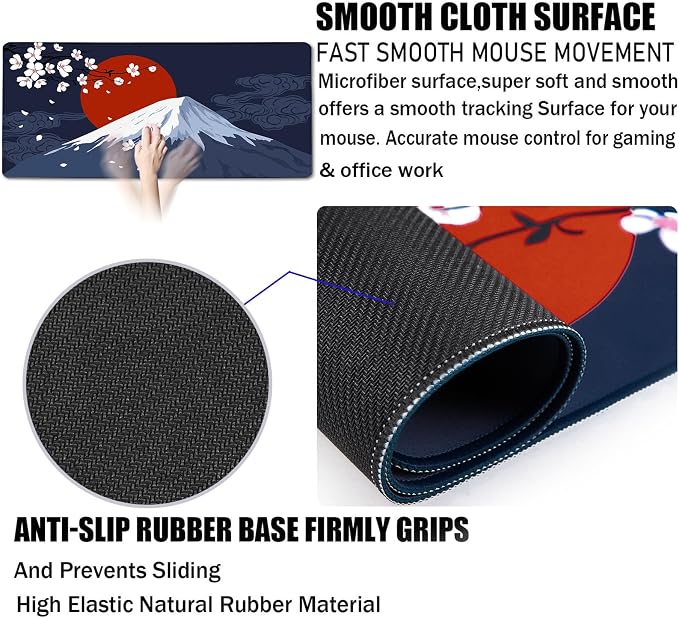Japanese Mt Fuji Gaming Pad, Large Mouse Pad - Image 3