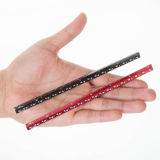 Mr. Pen- 6 Inch Pocket Size Ruler, 2 Pack, Small Architectural Scale | Compact by MrPen