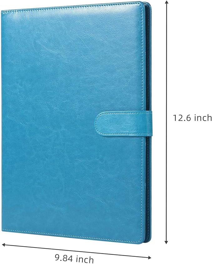 Resume Folder Clipboard Holder Letter Size A4 Legal Pad, Portfolio Pad Folio Document Organizer for Interview & Business (Turquoise)-DeskLoop Office