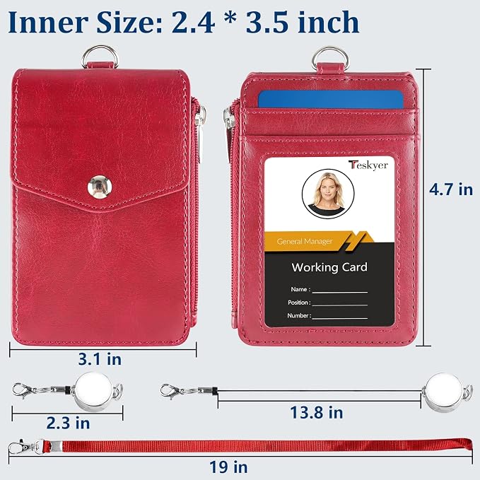 Teskyer Leather Badge Holder - Image 5