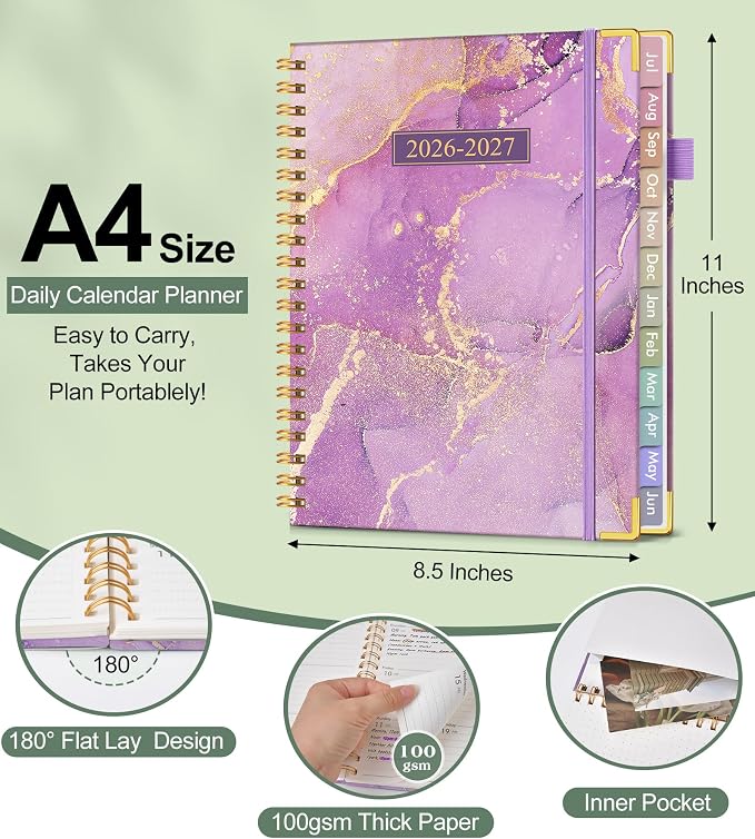 Academic Planner 2026-2027, Hardcover Weekly and Monthly Calendar Planner from - Image 5