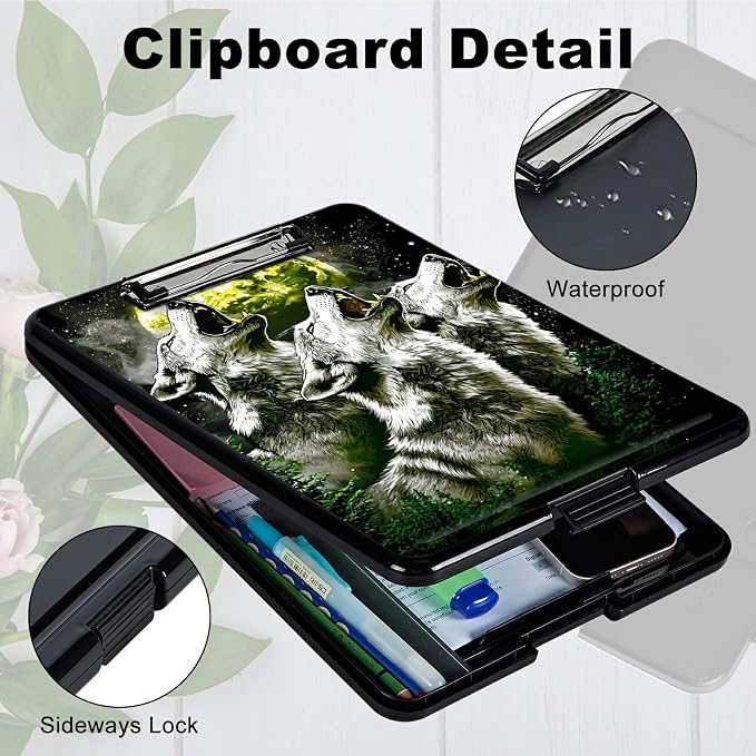 Three Gray Wolves A4 Clipboard - Image 3