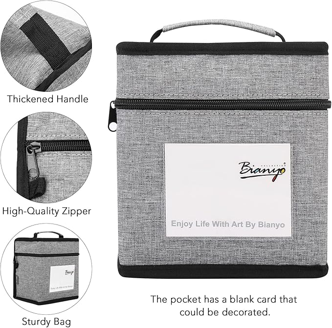 Bianyo 72 Pastel Markers Alcohol Marker Set, Dual Tip Art Markers Set, Alcohol-Based Ink Permanent Marker with Premium Grey Bag for Adults, Kids, Amateurs, Coloring, Drawing, Outlining, highlighting-DeskLoop Office