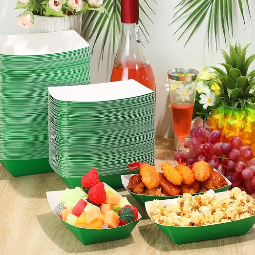 Yinkin 200 Pcs Paper Boat Disposable Graduation Food Trays Nacho Trays Kraft - Image 7