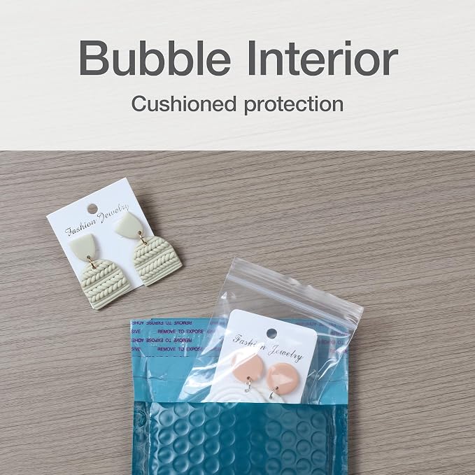 Quality Park Bubble Mailers, 4 x 8 Shipping Envelopes, Small Blue Padded - Image 3