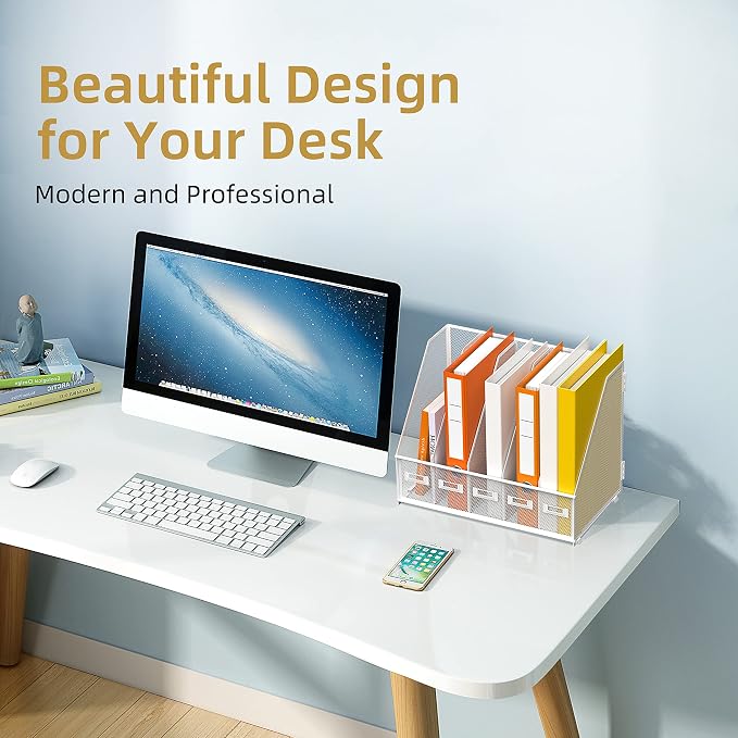 DALTACK Desk Organizers Metal Magazine File Holder - Image 5