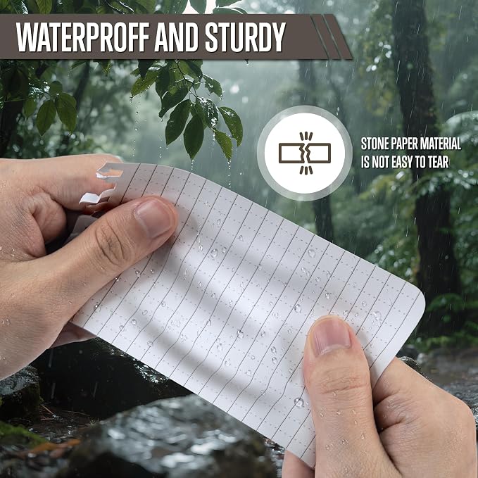 GLORYFIRE Waterproof Notebook Tactical All-Weather Spiral Memo Paper Notepad - Image 2