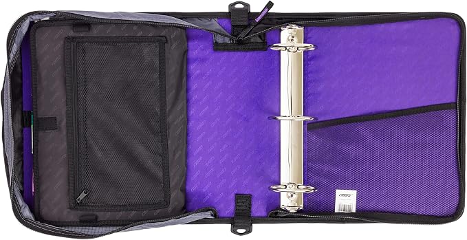 Case-it Mighty Zip Tab School Zipper Binder | 3-Inch O-Rings, 600-Sheet Capacity - Image 5