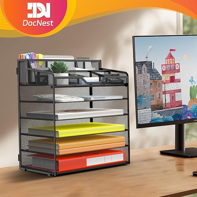 Docnest 6 Tier Mesh Desk Organizer - Image 6