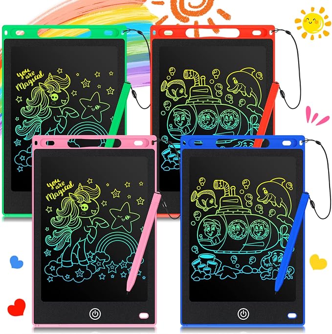 Zonon 4 Pcs LCD Writing Tablet 8.5 Inch Doodle Board Tablet Drawing Gifts LCD by Zonon