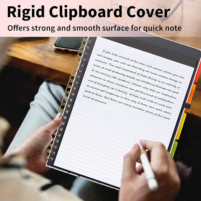 Sooez Clipboard with Refillable Notepad, Clipboard Folder with 10 Storage - Image 5