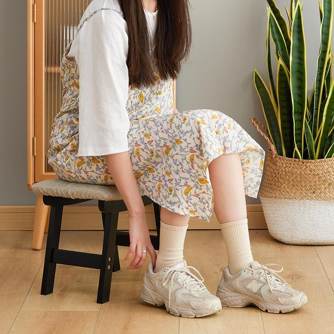 Foot Stool Ottoman Foot Rest Under Desk, Small Stool - Image 5
