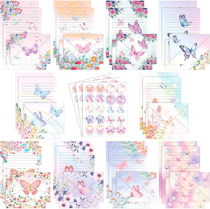 TaoBary 160 Pcs Stationery Paper Set 50 Double Sided Stationery Papers by TaoBary