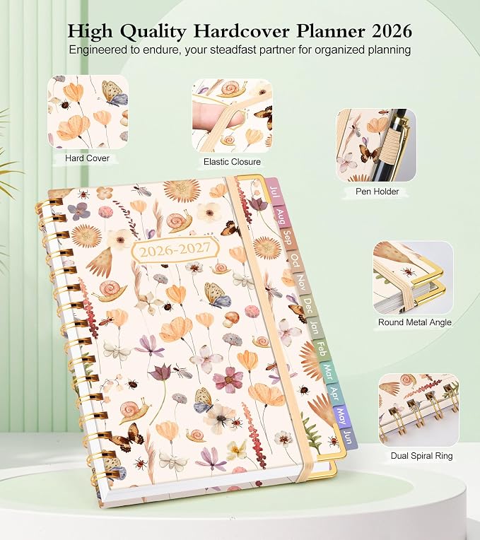 Academic Planner 2026-2027, Hardcover Weekly and Monthly Calendar Planner from - Image 4