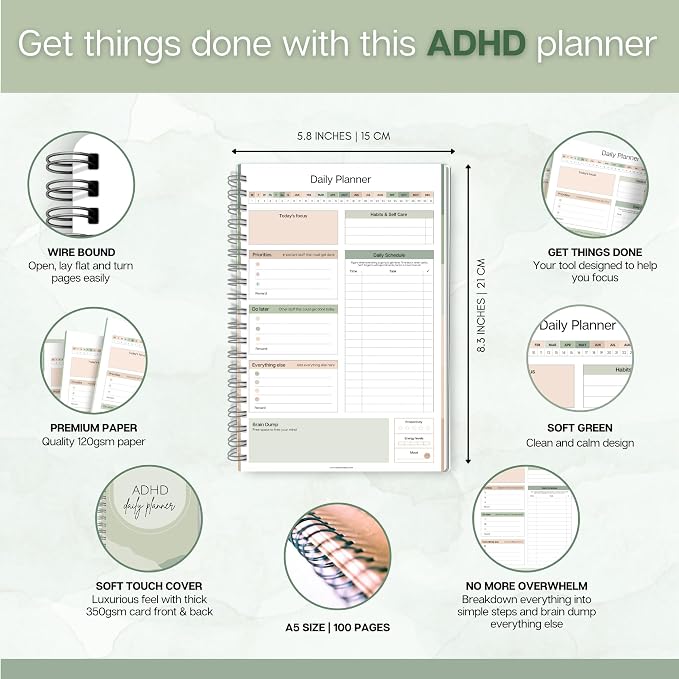 ADHD Daily Planner for Neurodivergent Adults - Image 2