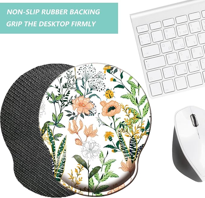 Mouse Pad with Wrist Support, Ergonomic Mouse Pad with Memory Foam Wrist Rest - Image 4