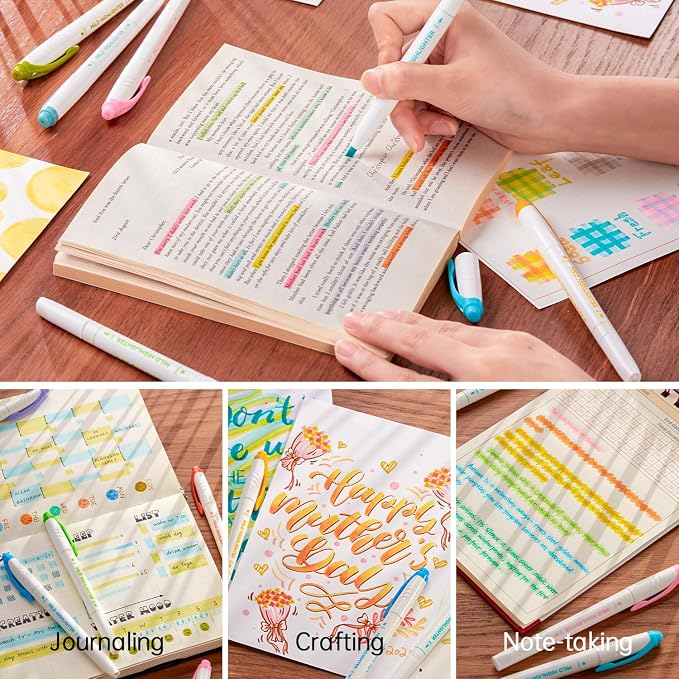 Shuttle Art Pastel Highlighters, 18 Colours Dual Tip Highlighters, Highlighter - Image 5