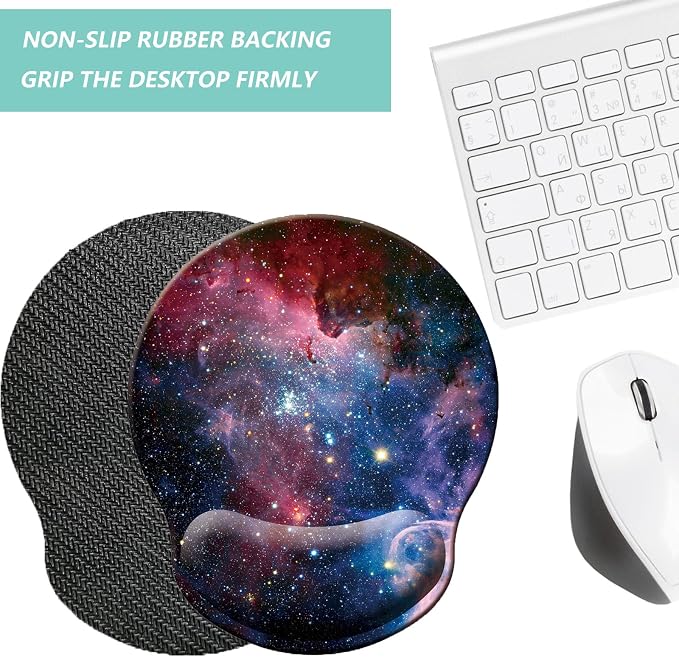 Mouse Pad with Wrist Support, Ergonomic Mouse Pad with Memory Foam Wrist Rest - Image 4