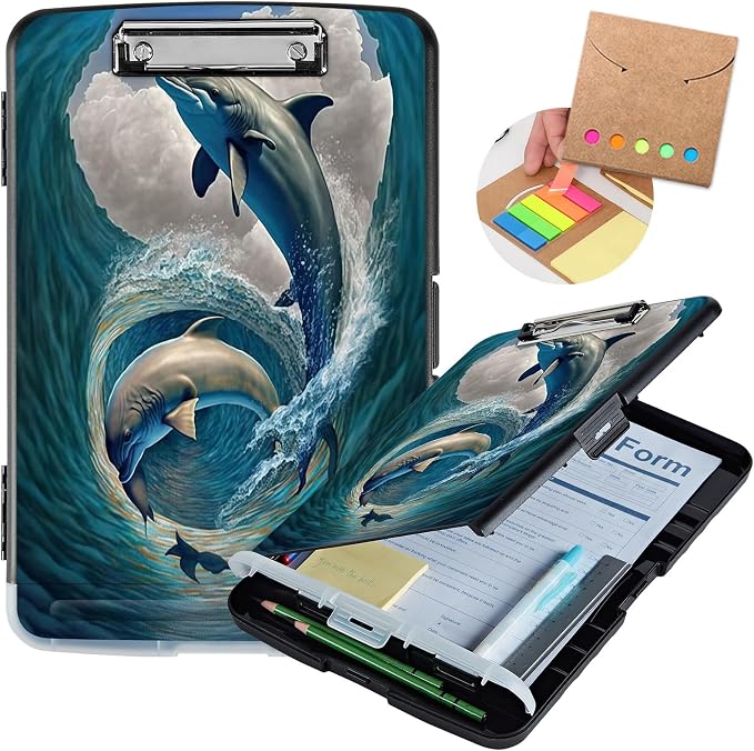 Clipboard with Storage, Heavy Duty Plastic Storage Clipboard with Low Profile by Unknown