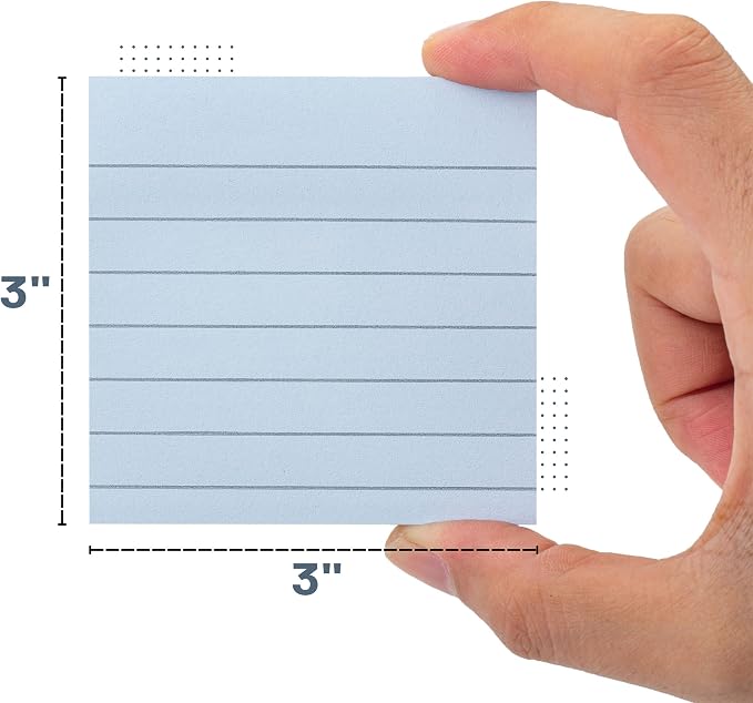Mr. Pen- Lined Sticky Notes, 12 Pads, 60 Sheets/Pad, Morandi Color | Bulk - Image 3