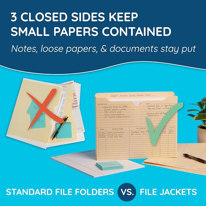 Blue Summit Supplies 50 Project File Folders, Reinforced Straight Cut Tab - Image 4