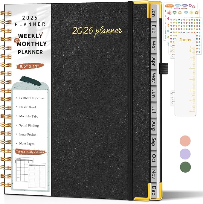 2026 Planner, Weekly and Monthly Calendar Planner from January 2026 by Unknown