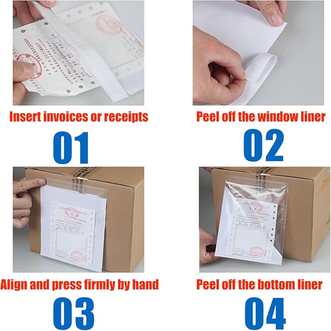 Packing List Enclosed Pouches 4.5 x 5.5 – Clear Self-Adhesive Shipping Label - Image 5