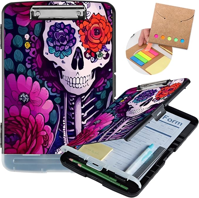 Clipboard with Storage, Heavy Duty Plastic Storage Clipboard with Low Profile - Image 2