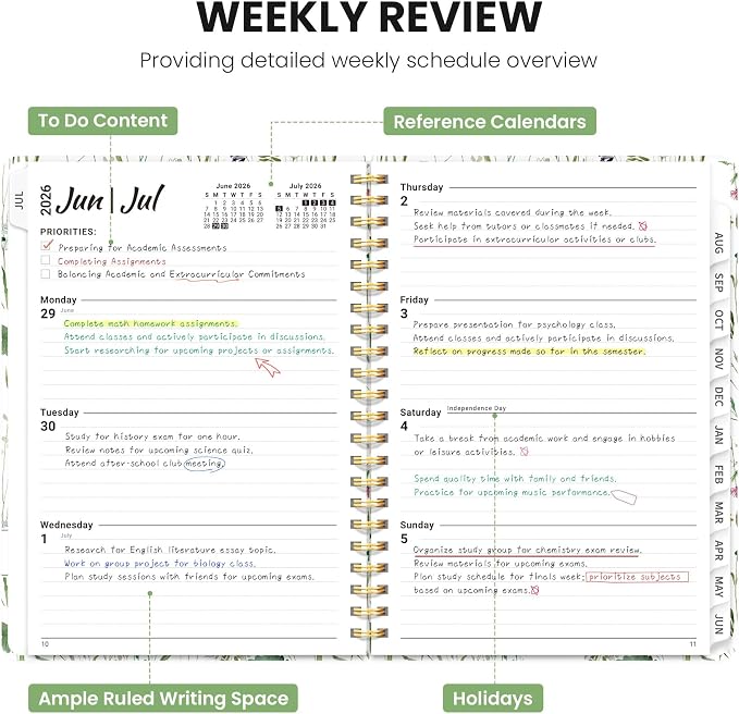 Planner 2026-2027, Monthly and Weekly Academic Planner July 2026 - Image 3