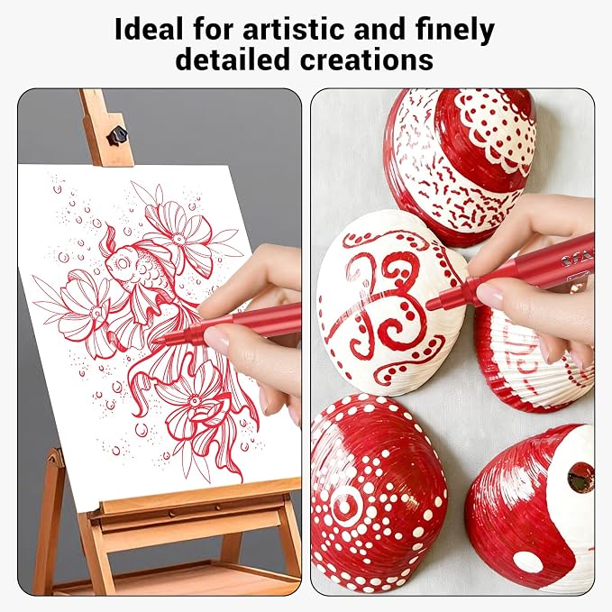 SFAIH Acrylic Red Paint Pens - Image 4