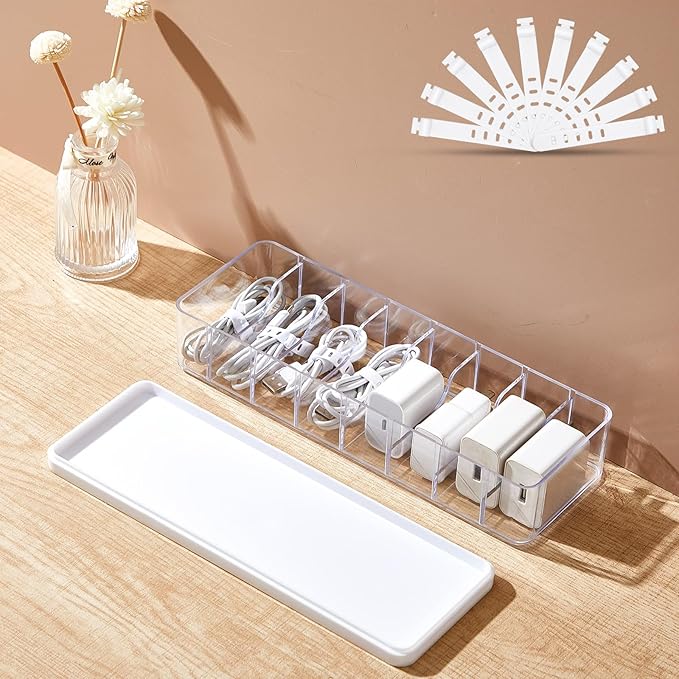 Tatuo 1 Pcs Cord Organizer for Drawer Desktop, Cable Organizer Box by Tatuo