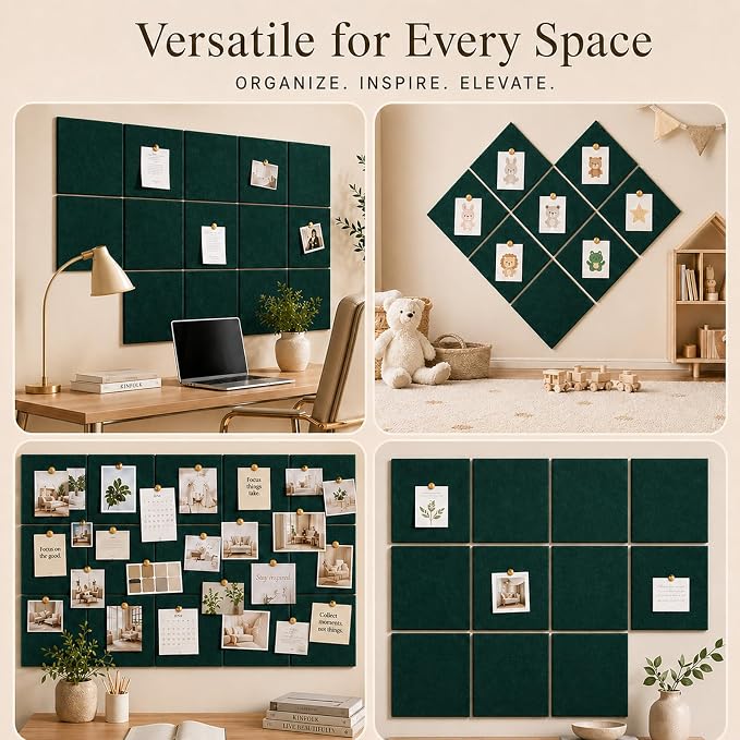 Felt Bulletin Board Tiles, Large Cork Board Alternative, 24 x 36 in | 0.35 in - Image 6