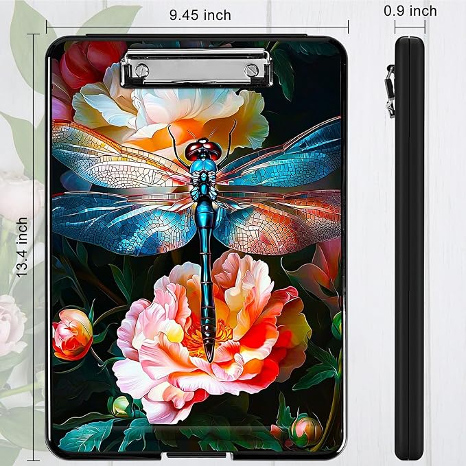 Peony Dragonfly A4 Clipboard - Image 4