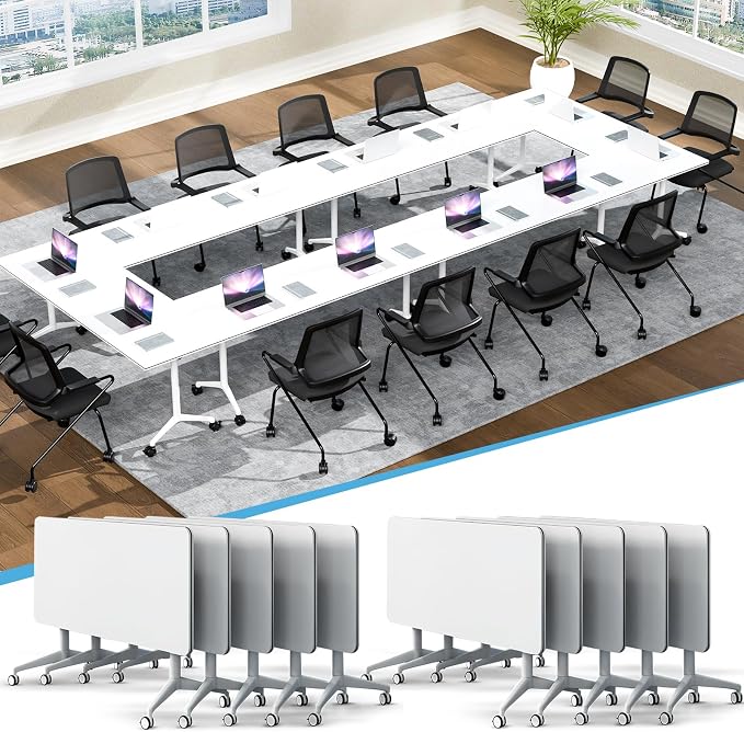 JEHUJD Conference Table, 55.1''Folding Conference Room Table by Unknown