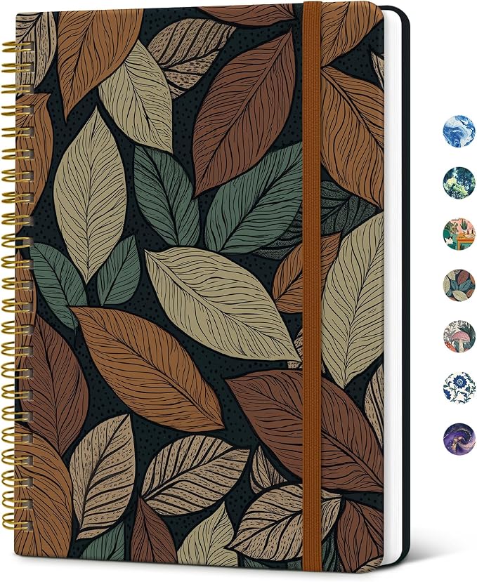 Taja Lined Spiral Journal Notebook by Taja