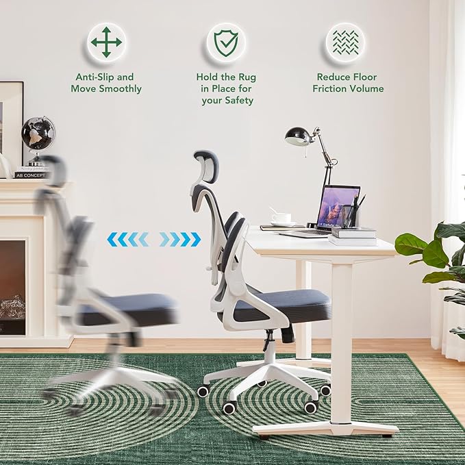 Office Chair Mat for Hardwood Floor&Tile Floor, Under Desk Rug for Rolling - Image 5