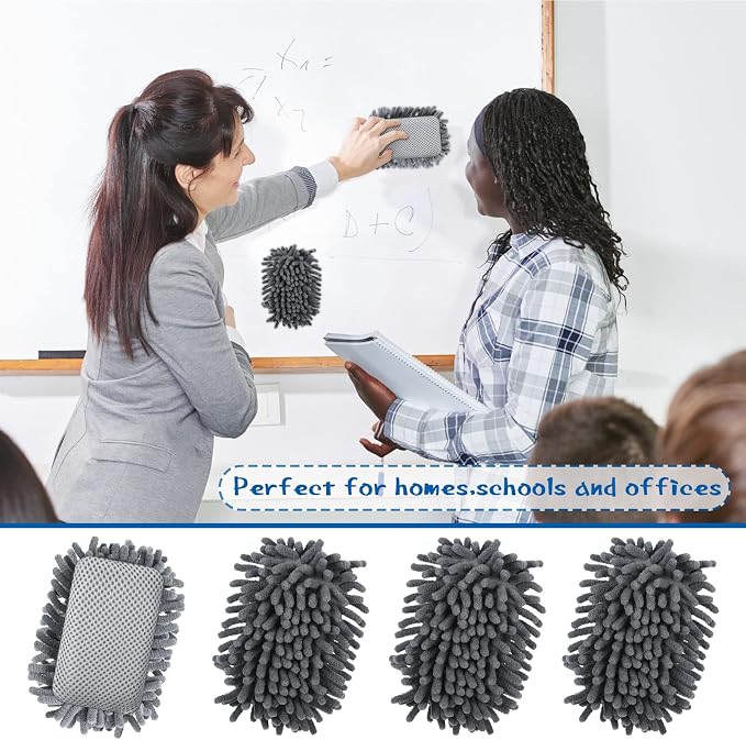Epakh 8 Pcs Dry Erase Eraser Magnetic Microfiber Shag Whiteboard Eraser - Image 6