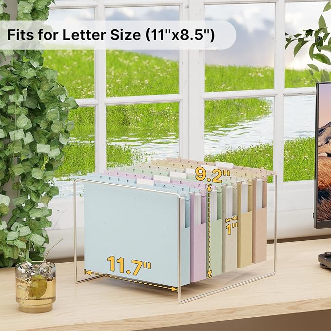 XINGIA Hanging File Folders Letter Size, Heavy Duty 1" Expanding Hanging File - Image 2