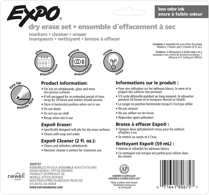 EXPO Dry Erase Markers Kit, Fine Tip, Spray Cleaner - Image 9