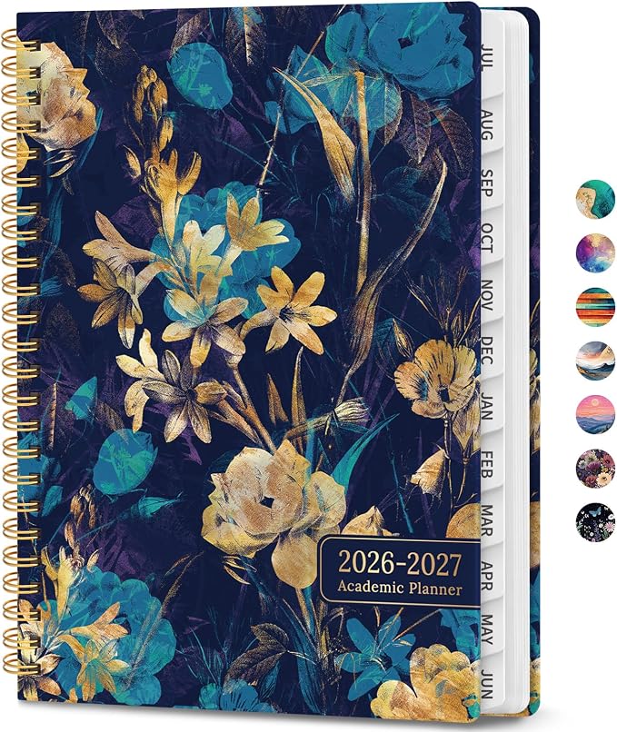 Academic Planner 2026-2027, Weekly and Monthly Calendar Book, July 2026 – June by JEJEGO