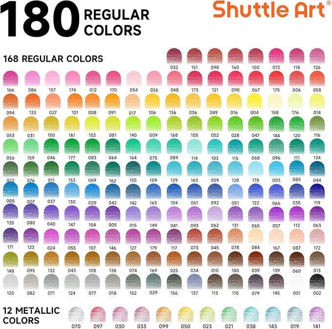 Shuttle Art 180 Coloring Pencils - Image 3